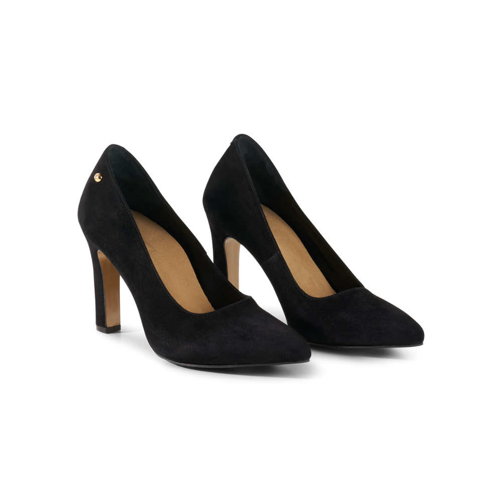 Jackie Pump - Black Suede 10 cm