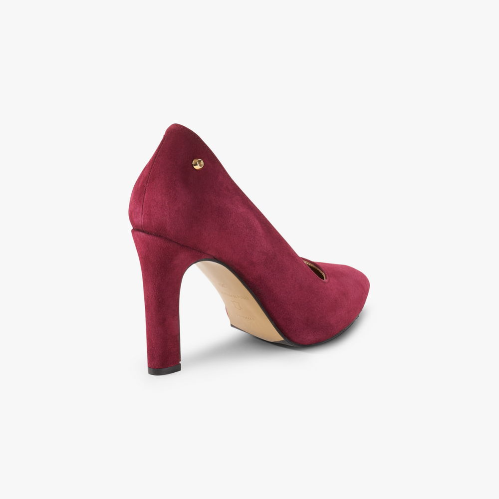 【超美品】stina / size P Jackie - Cherry Red Suede Heels 10 cm | Stinaa.J Official Store