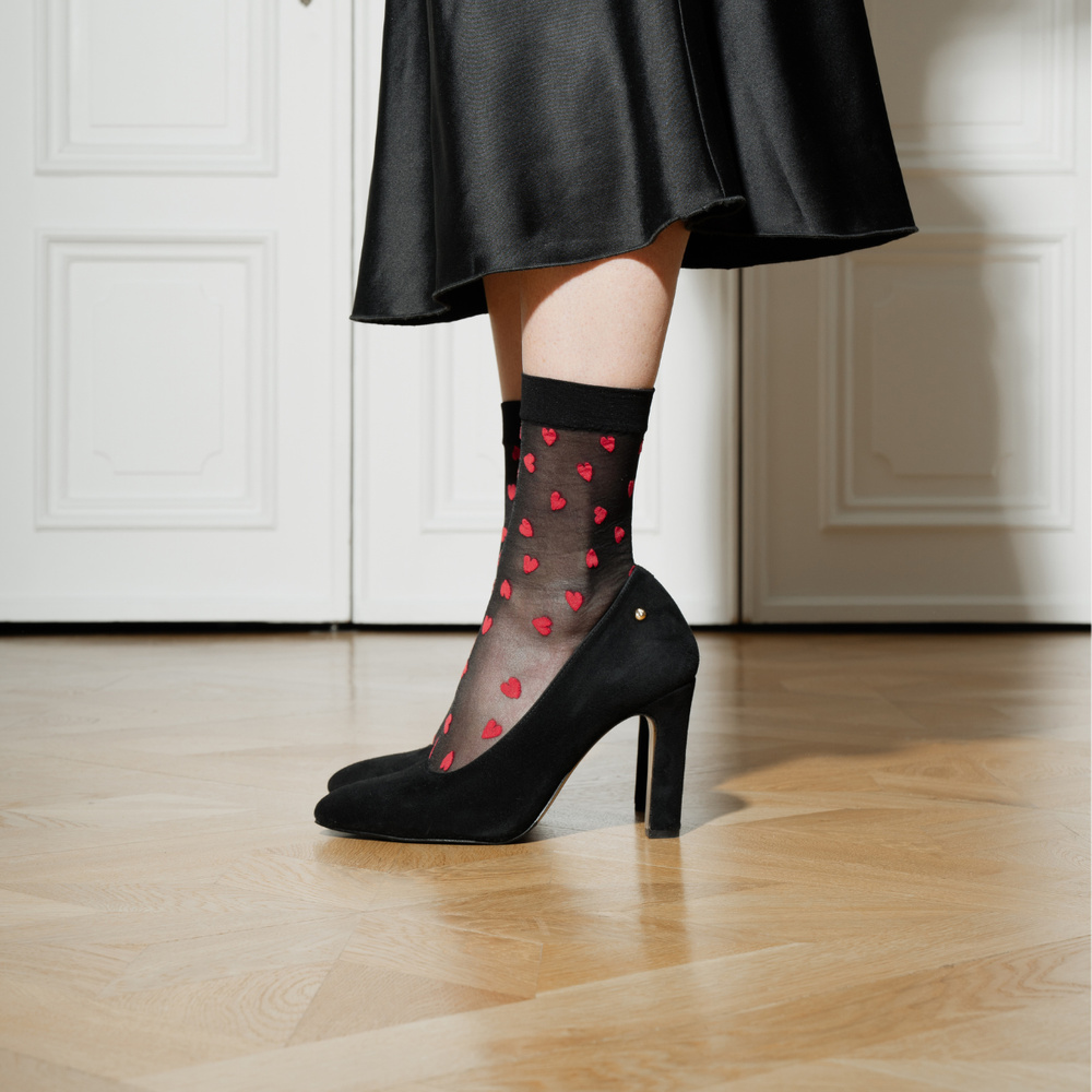 Jackie Pump - Black Suede 10 cm