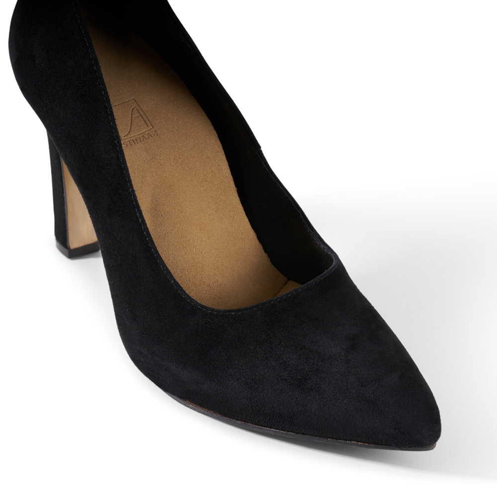 Jackie Pump - Black Suede 10 cm