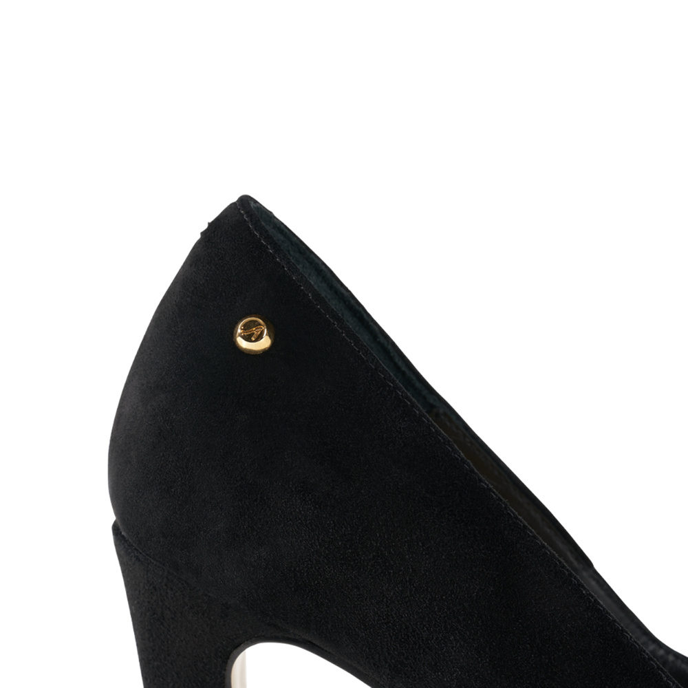 Jackie Pump - Black Suede 10 cm