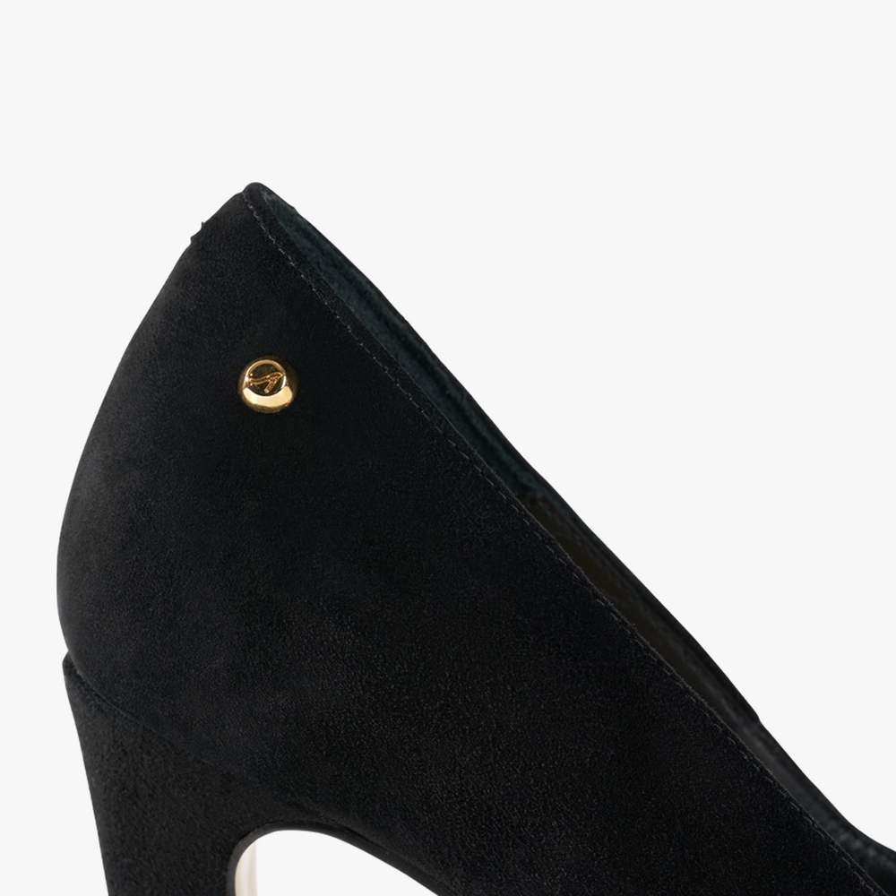 JACKIE 80 MM PUMP IN BLACK SUEDE