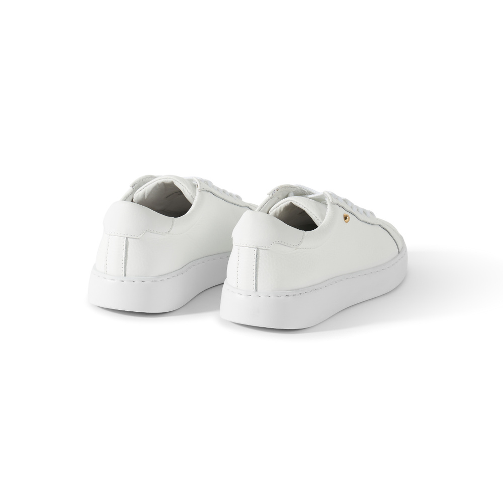 Stella Sneaker - White Pebbled Leather