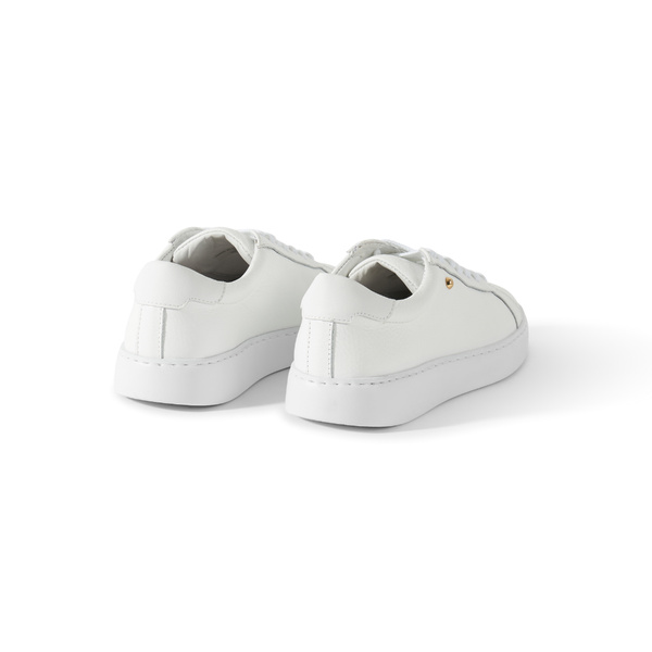 Stella Sneaker - White Pebbled Leather