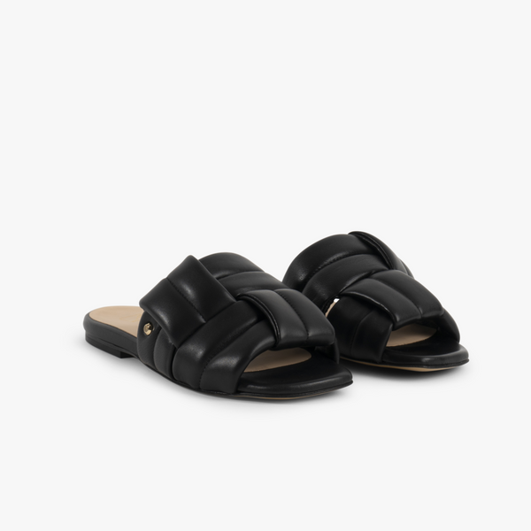 Black stina タイプマーメイドSサイズ Maty Leather Flat Sandals | Orthopedic insoles | Stinaa.J