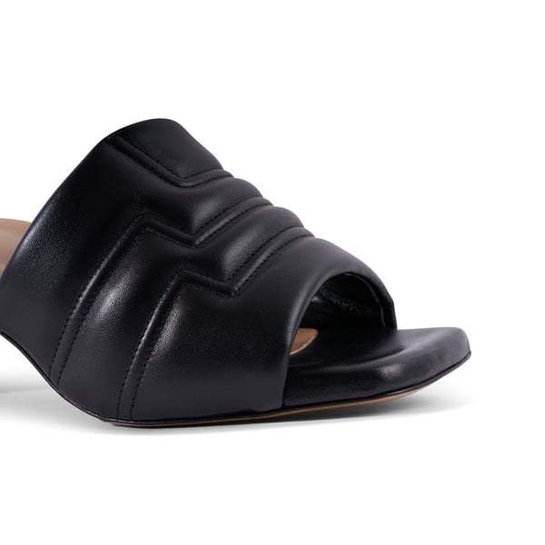 Maty Sandal 5 cm - Black Leather
