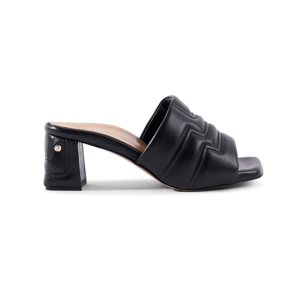 Maty Sandal 5 cm - Black Leather