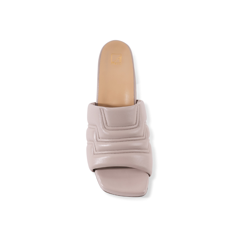 Maty Sandal 5 cm - Beige Leather