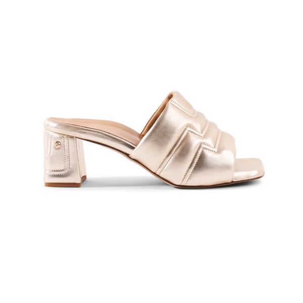 Maty Sandal 5 cm - Gold Leather