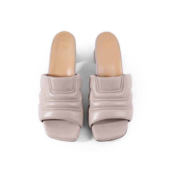 Maty Sandal 5 cm - Beige Leather