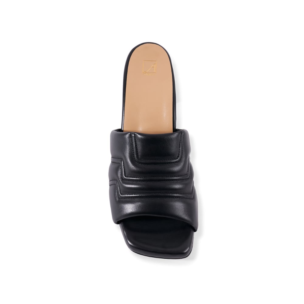 Maty Sandal 5 cm - Black Leather