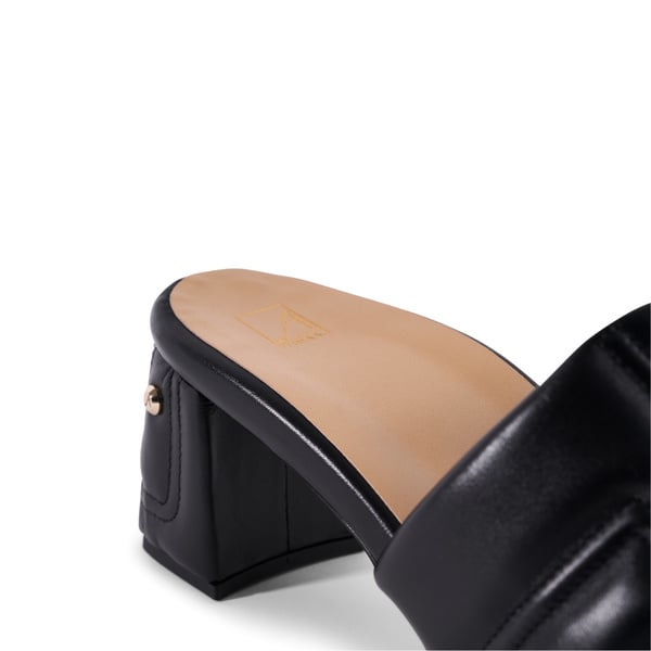 Maty Sandal 5 cm - Black Leather