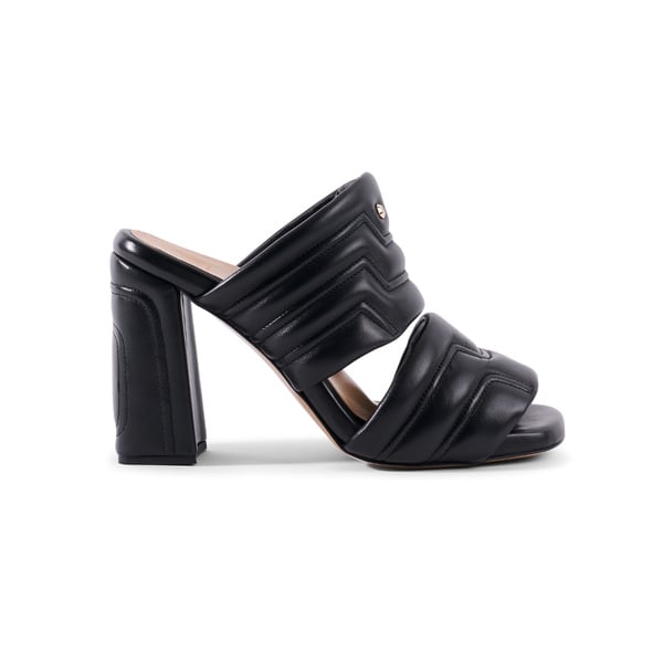 Maty Sandal 9 cm - Black Leather