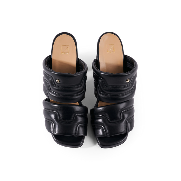 Maty Sandal 9 cm - Black Leather