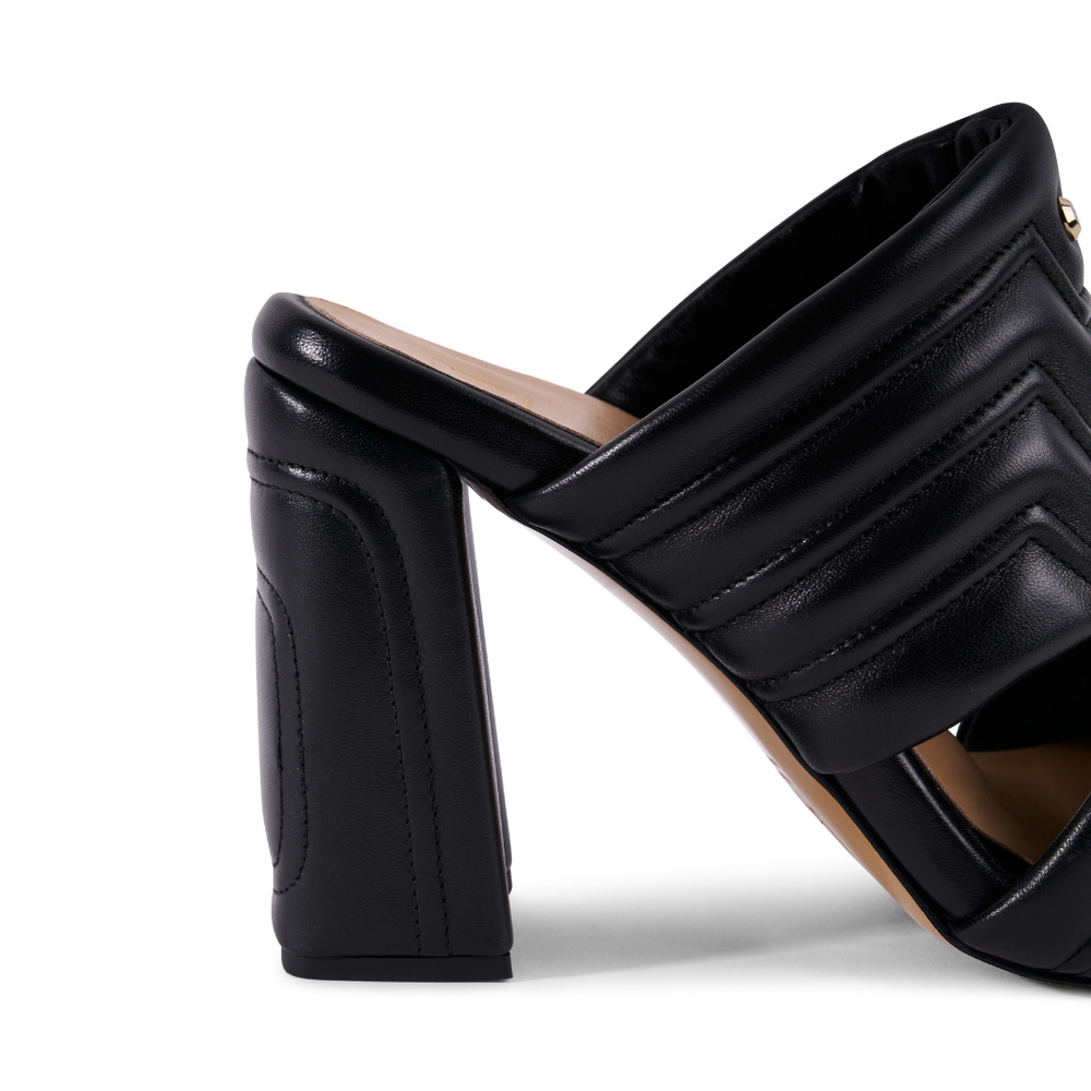 Maty Sandal 9 cm - Black Leather