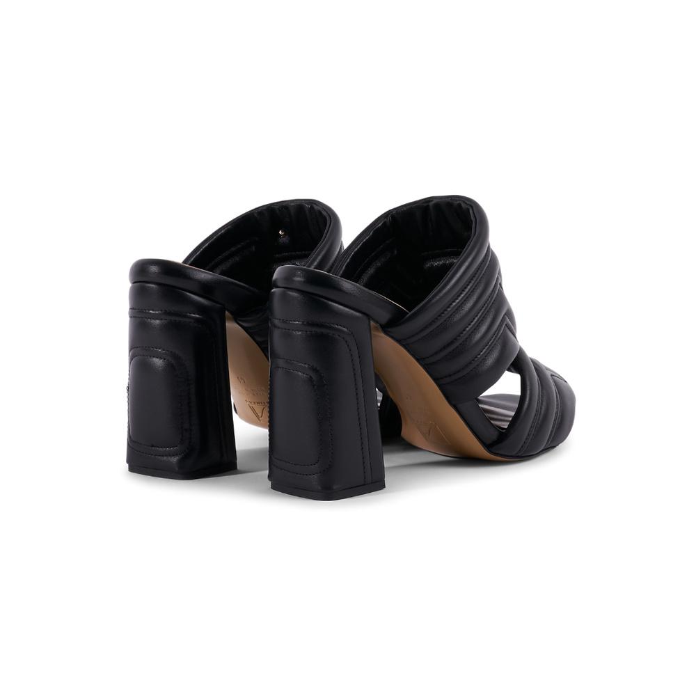 Maty Sandal 9 cm - Black Leather