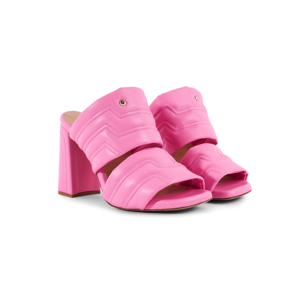 Maty Sandal 9 cm - Pink Leather