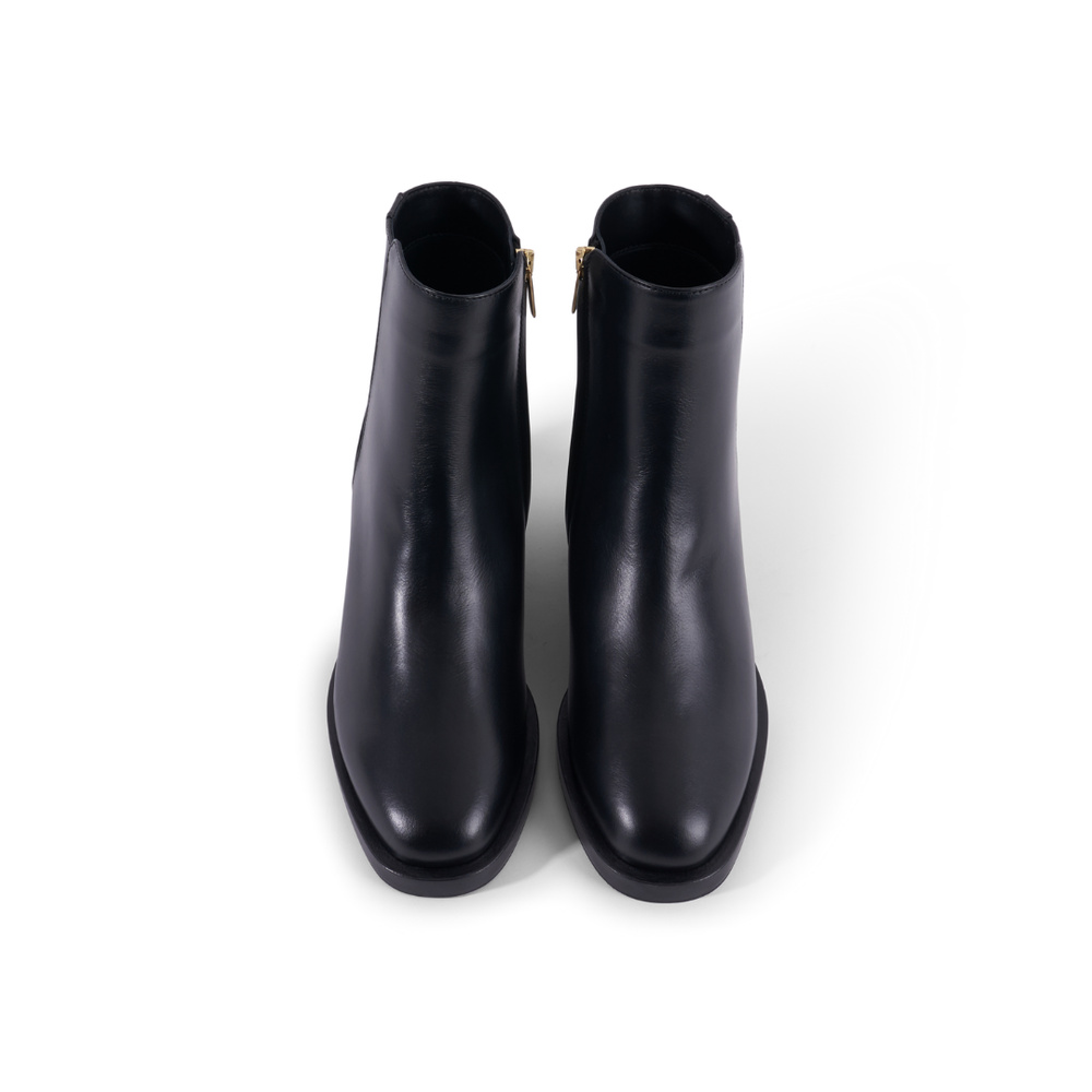 Charlotte Boot - Black Leather 4 cm