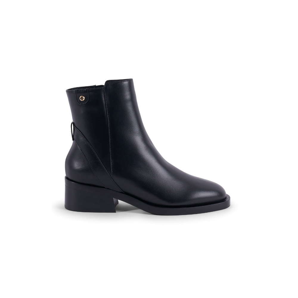 Charlotte Boot - Black Leather 4 cm