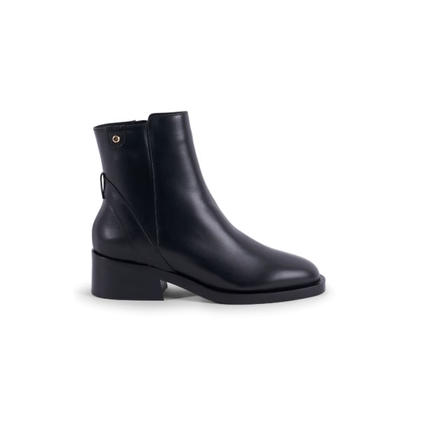 Charlotte Boot - Black Leather 4 cm