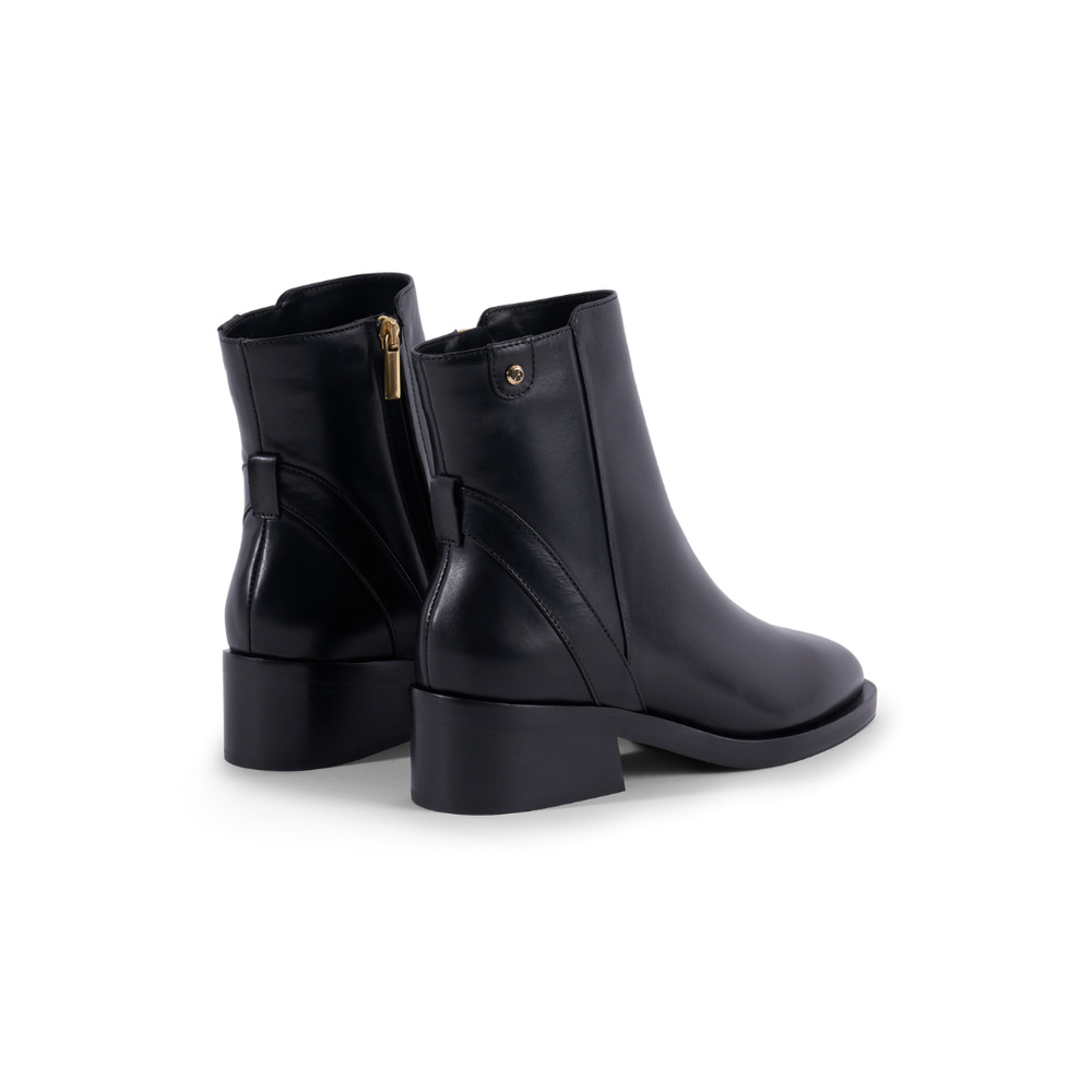 Charlotte Boot - Black Leather 4 cm