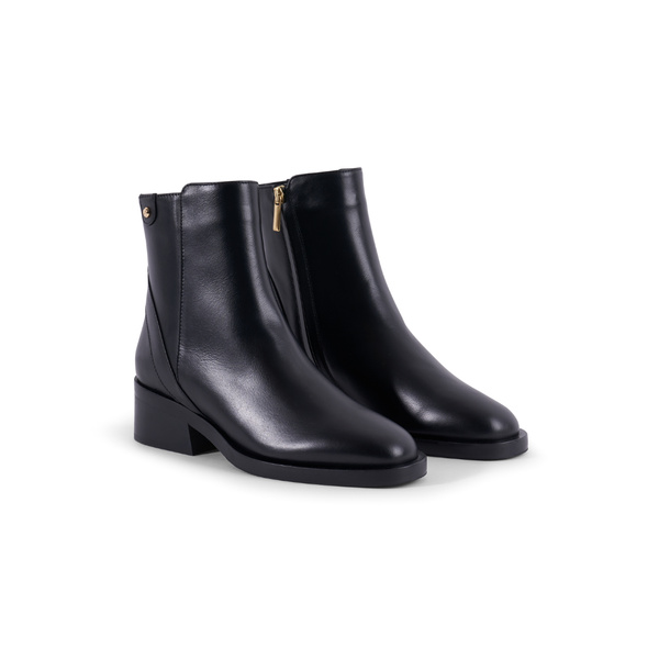 Charlotte Boot - Black Leather 4 cm