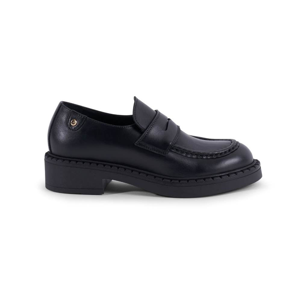 Emma Loafers - Black Leather