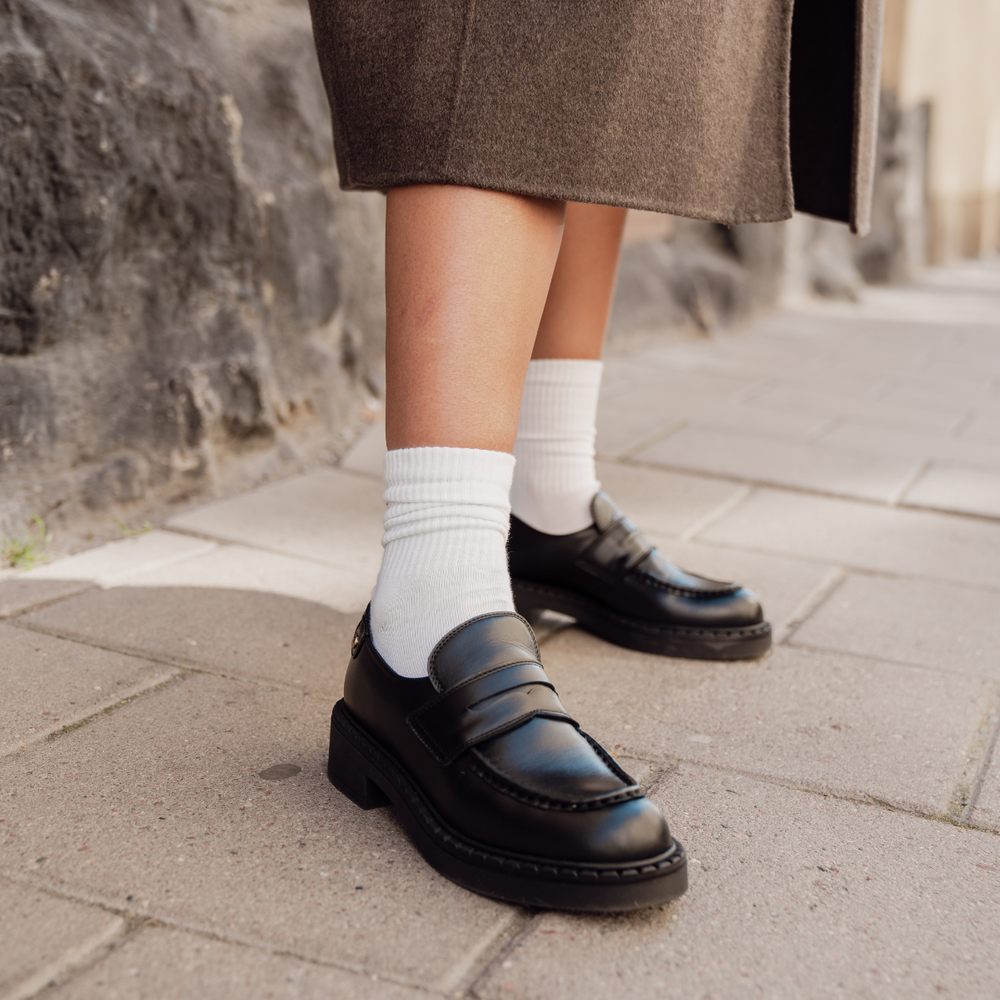 Emma Loafers - Black Leather