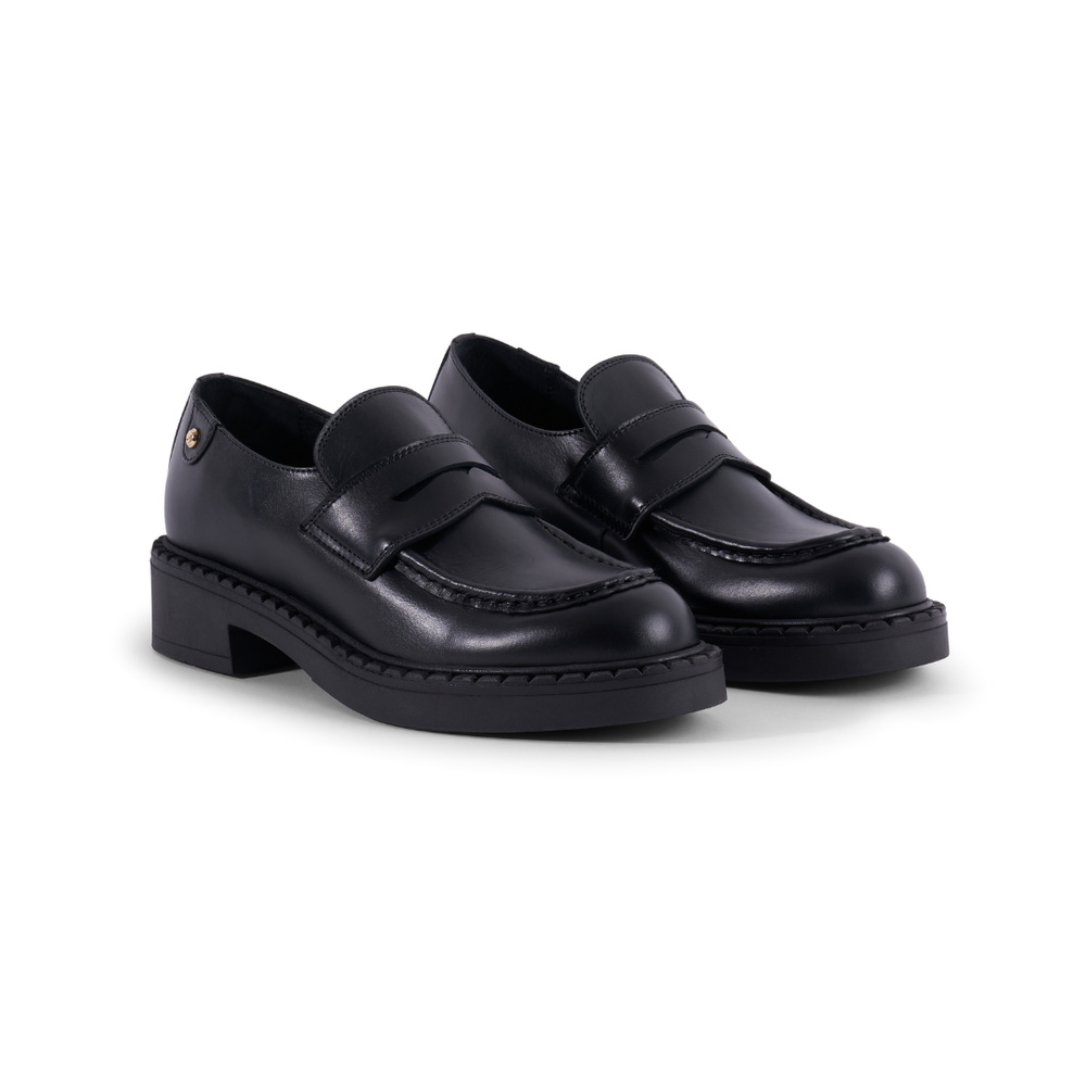 Emma Loafers - Black Leather
