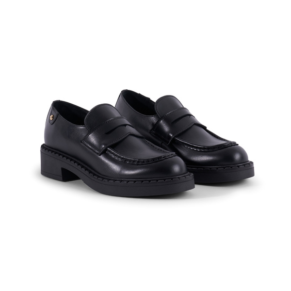 Emma Loafers - Black Leather