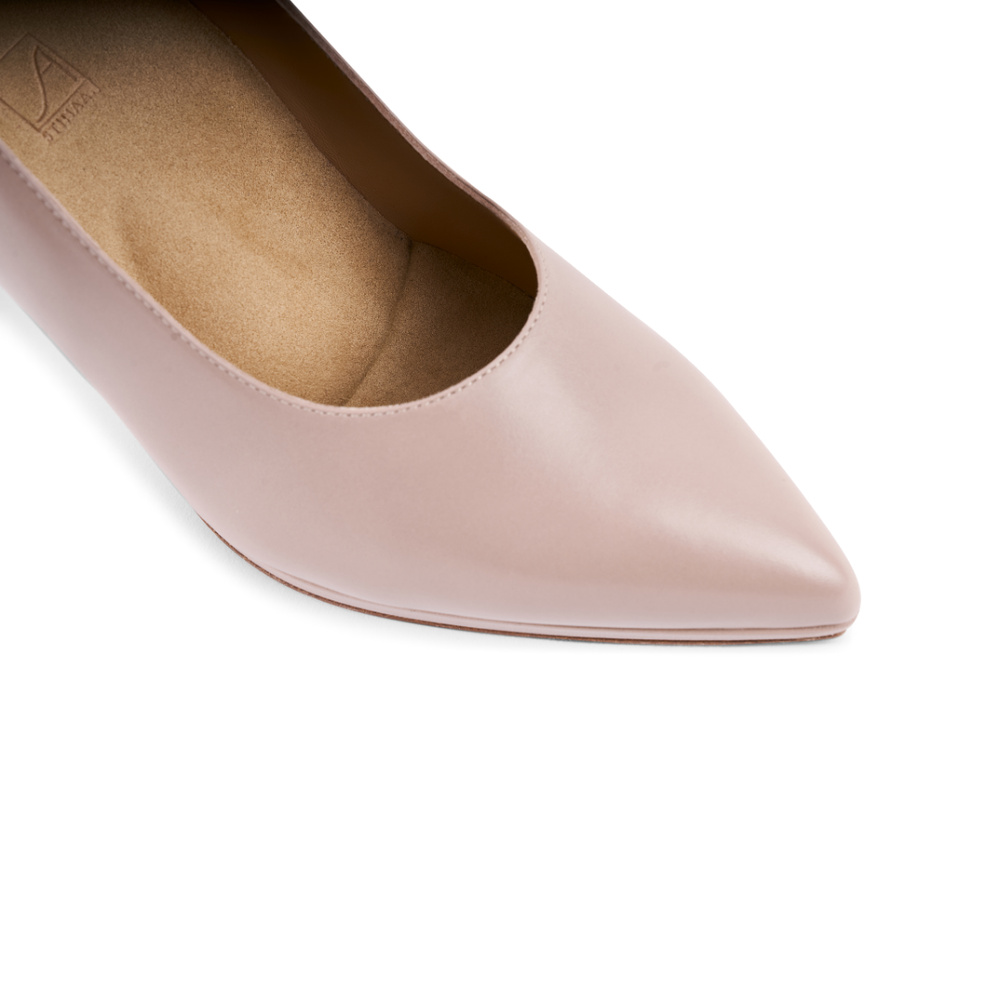 Isa Pump - Beige Leather 8 cm