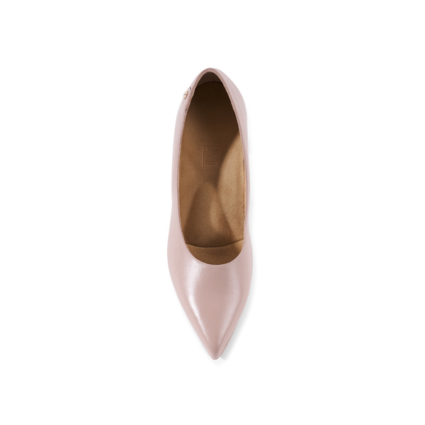 Isa Pump - Beige Leather 8 cm