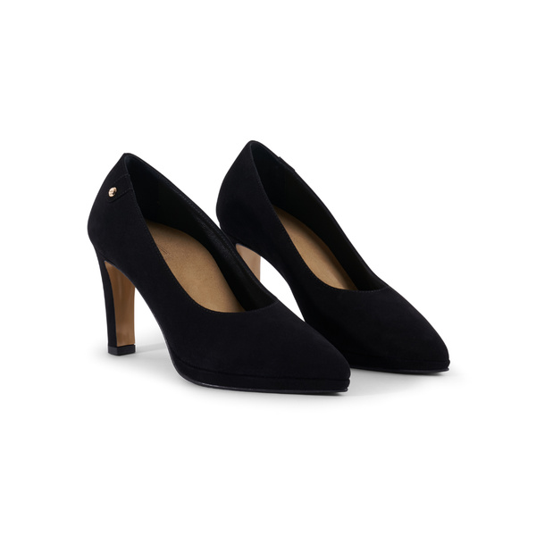 Isa Pump - Black Suede 8 cm