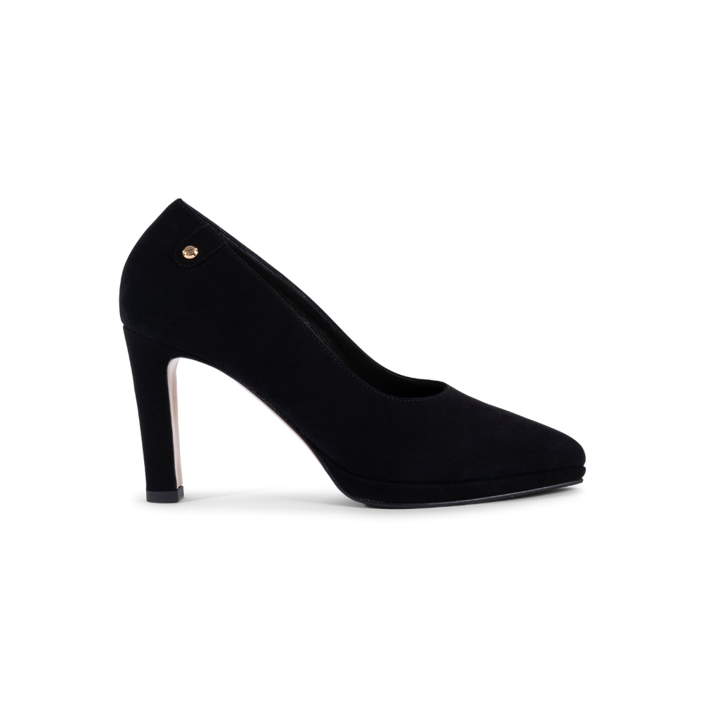 Isa Pump - Black Suede 8 cm