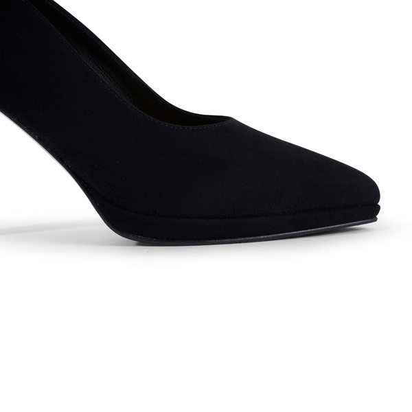 Isa Pump - Black Suede 8 cm