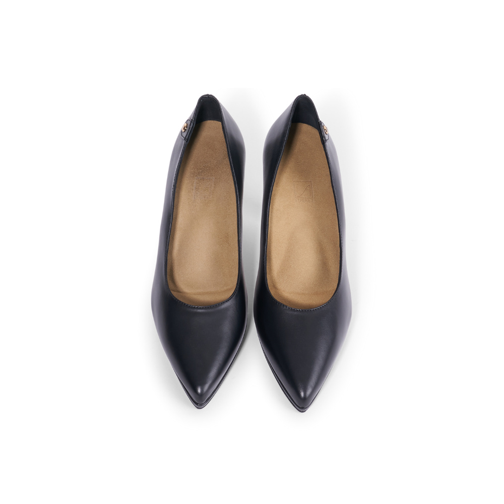 Isa Pump - Black Leather 8 cm