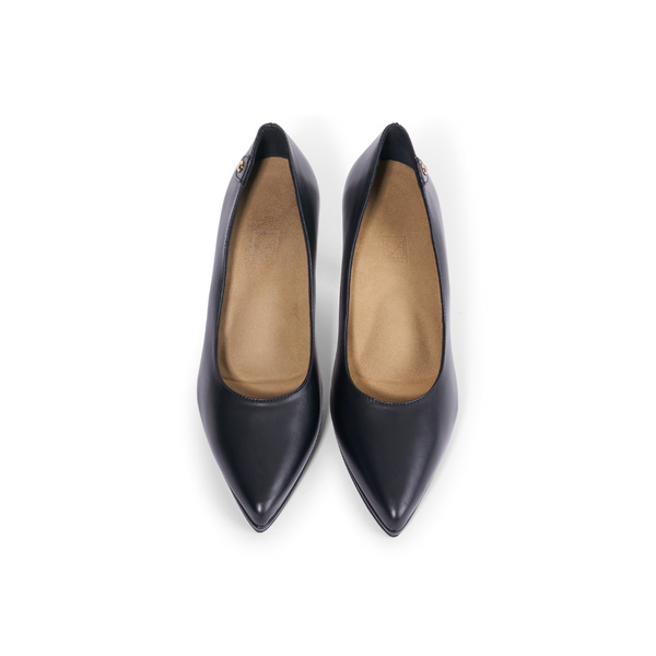 Isa Pump - Black Leather 8 cm