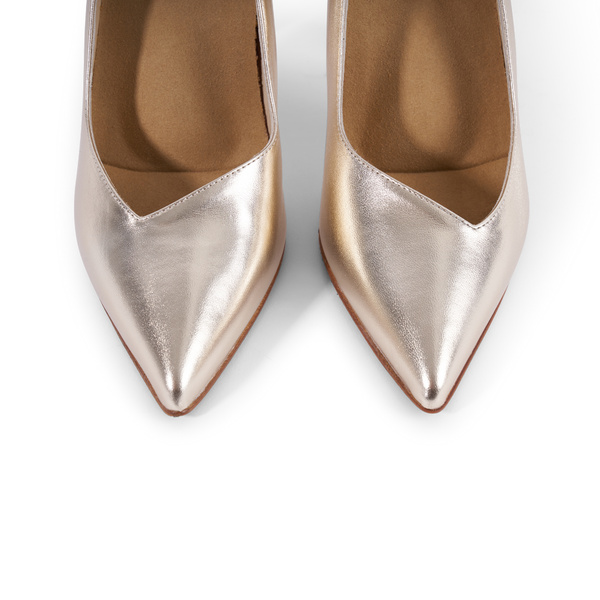 Jacqueline Pump - Gold Leather 9 cm