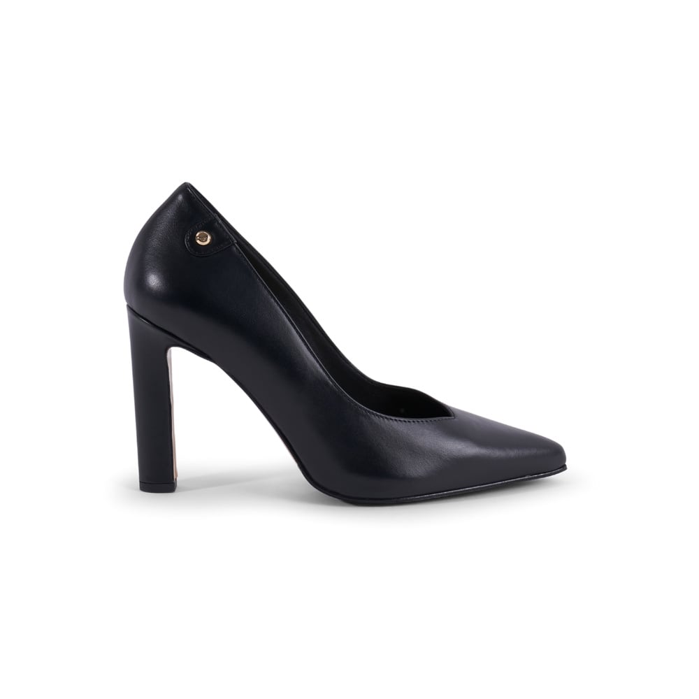 Jacqueline Pump - Black Leather 9 cm
