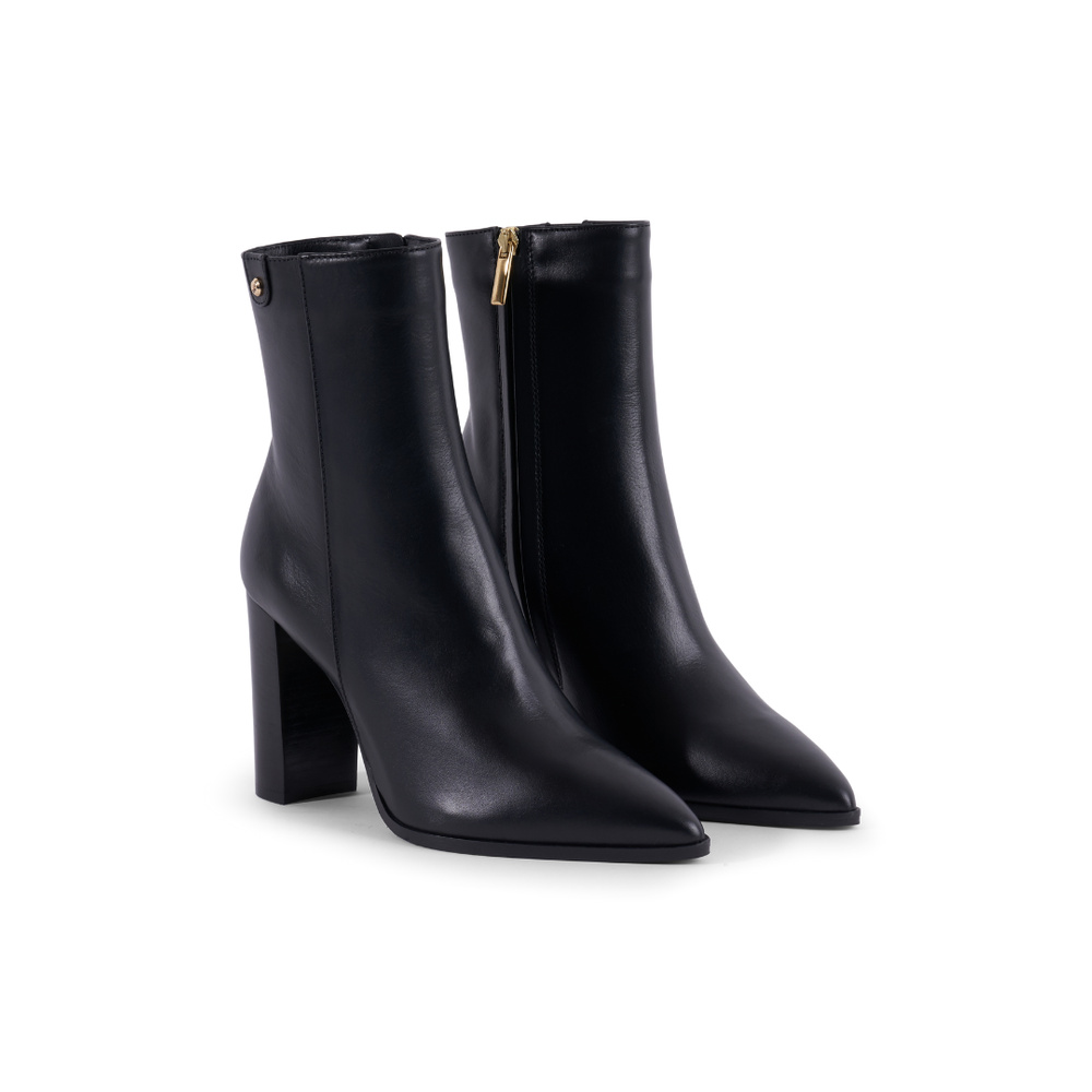 Lily Boot - Black Leather 9 cm