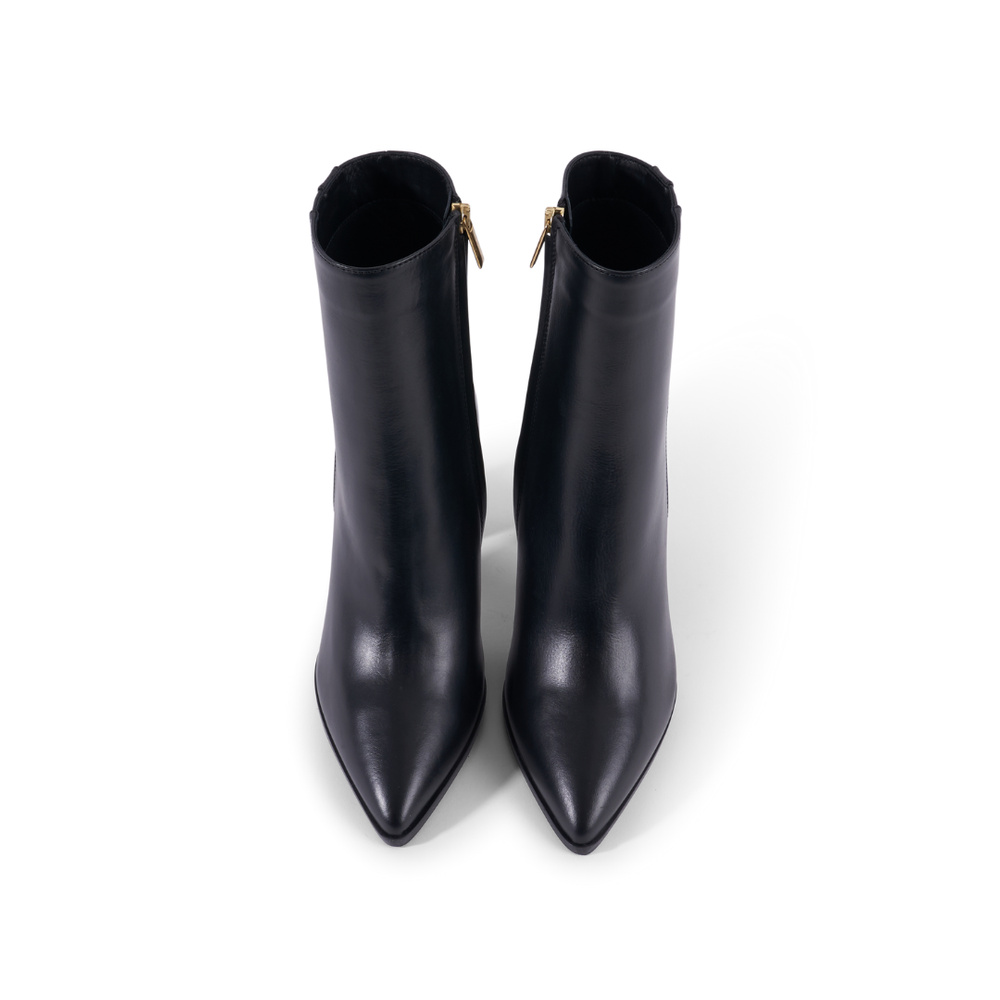 Lily Boot - Black Leather 9 cm