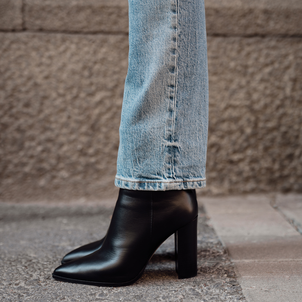 Lily Boot - Black Leather 9 cm
