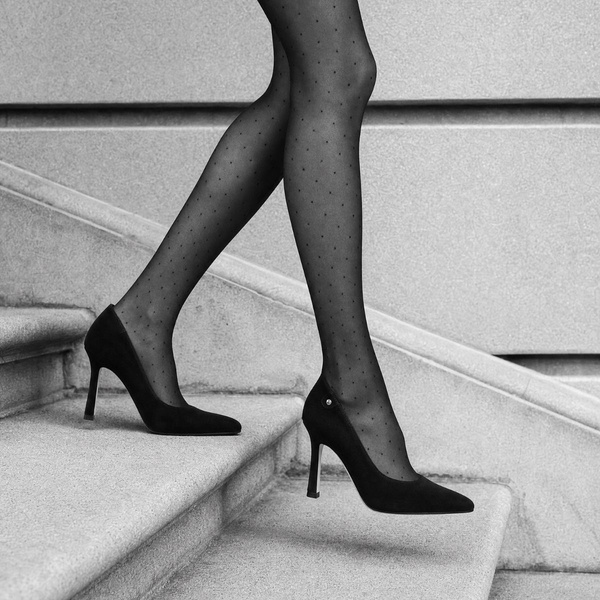 Maya Pump 8 Black Suede
