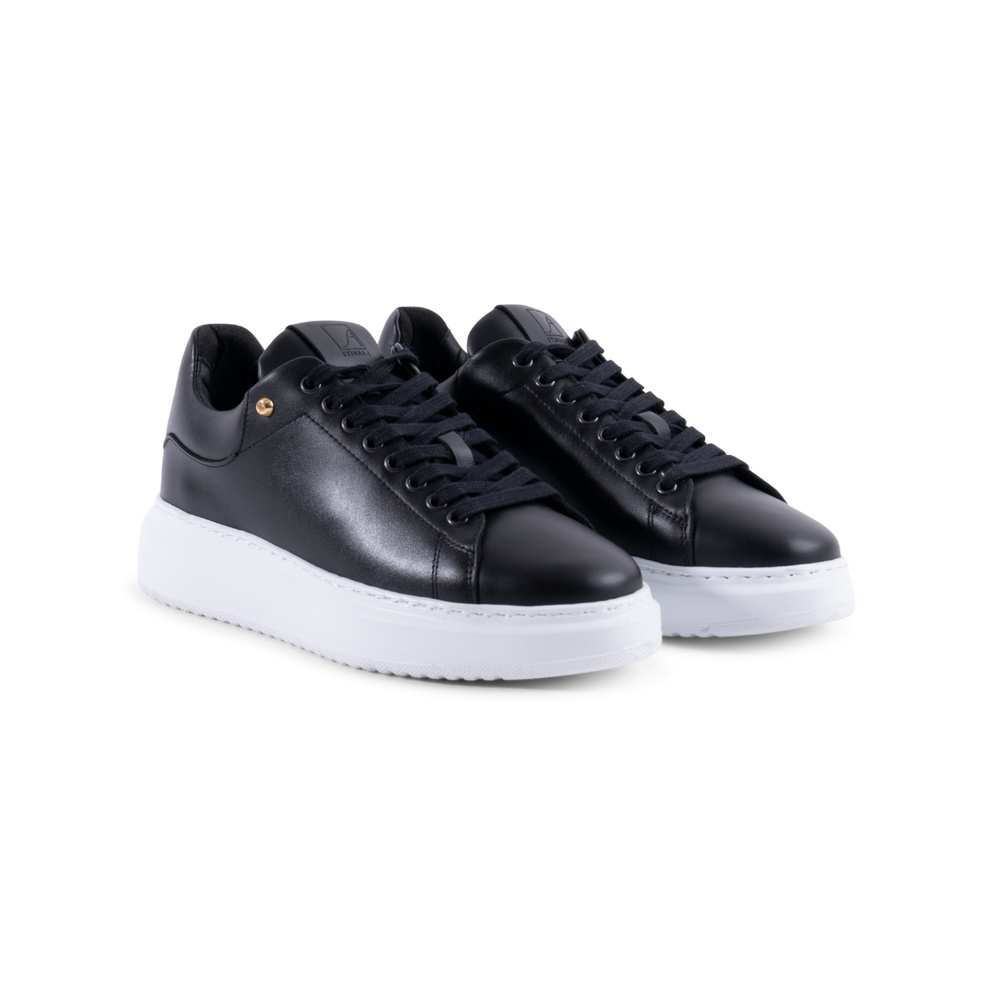 Nelly Sneakers - Black With White Sole