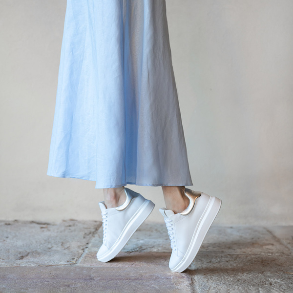 Nelly Sneaker - White Leather