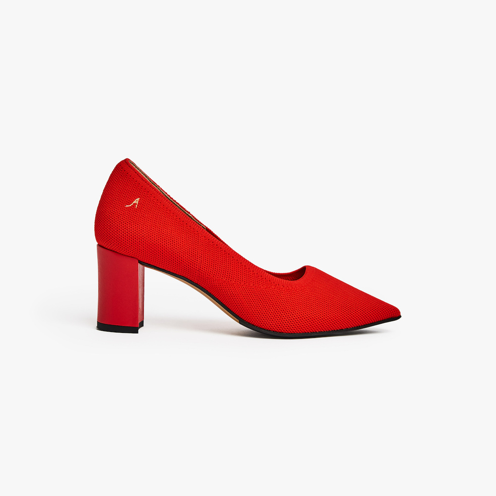 Alice Expandable Red 6 cm, 2 in | Comfortable Heel Pumps