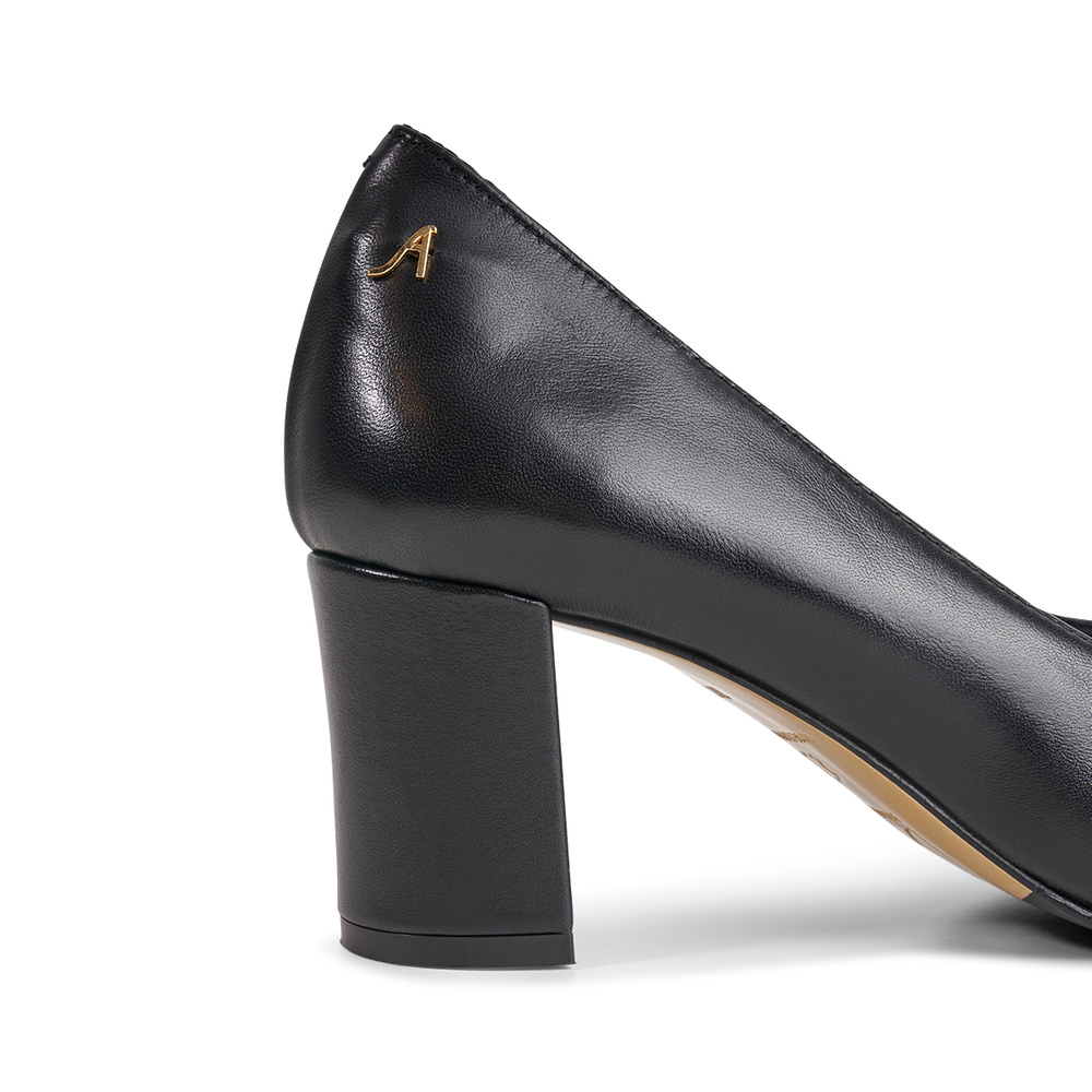 Alice Pumps - Black Leather 6 cm