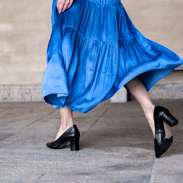 Alice Pumps - Black Leather 6 cm