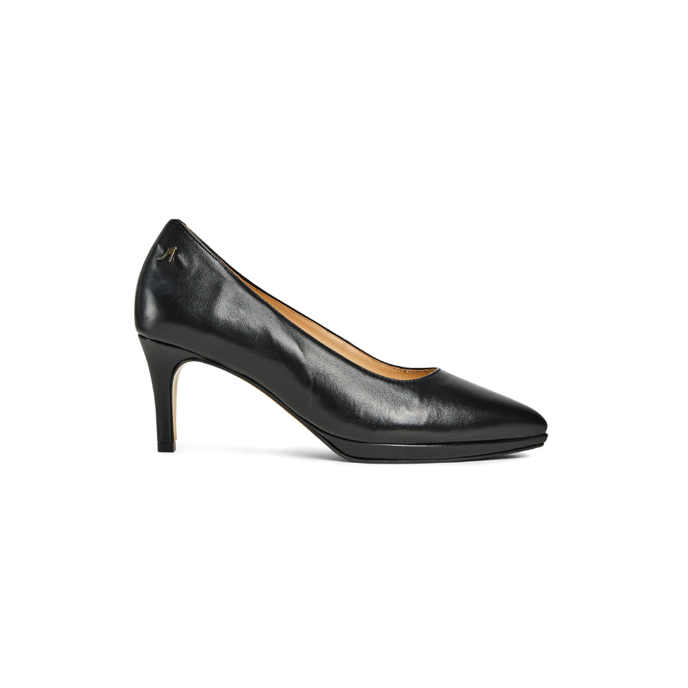 Felicia Pump - Black Leather 6 cm