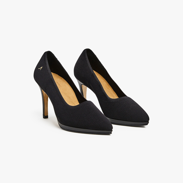 Felicia Expandable Black 9 cm, 3 in | Comfortable Heel Pumps